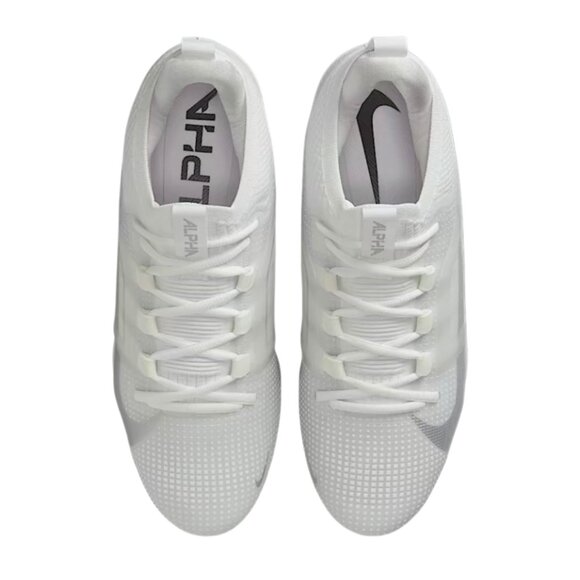 Nike Alpha Menace 4 Elite White Metallic Silver Mens Football Cleats $220 NEW main image 6